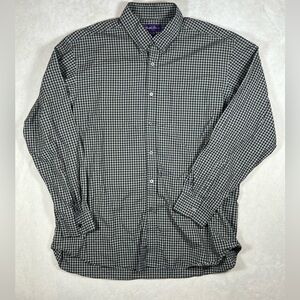 Ralph Lauren Purple Label XXL Black and White Checkered Shirt